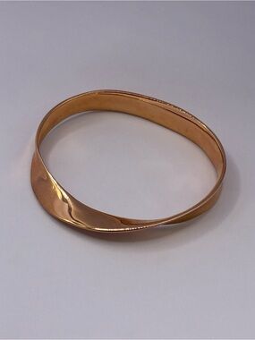 Milor Italy Bronze Möbius Bangle Statement Bracelet